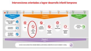 Intervenciones orientadas a lograr desarrollo infantil temprano
 