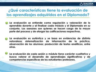 ¿Qué participación de los estudiantes requiere este enfoque durante las actividades?Colaboren con otros colegas y profesionales de la educación en la construcción de nociones, formas de ver los problemas de la asesoría o alternativas de mejora a la misma. Lo cual implica desarrollar habilidades cooperativas, equilibrio emocional y capacidad de diálogo, ya sea en el marco del colegiado o en interacción con colegas de otras normales.