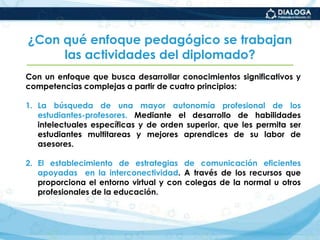 4 foros de opinión. Un foro por cada módulo, en los que los participantes escribirán y compartirán puntos de vista respecto a temas polémicos y de interés global relacionados con el Documento Recepcional y la formación de los futuros maestros.