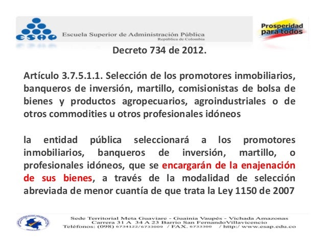 Decreto 734 de 2012 pdf contratacion