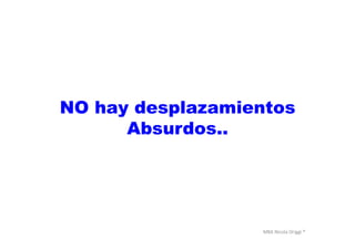 MBA	
  Nicola	
  Origgi	
  ®	
  
NO hay desplazamientos
Absurdos..
 
