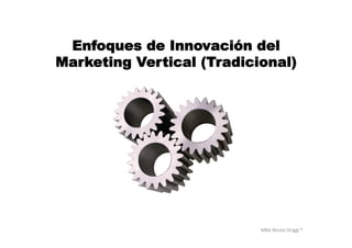 MBA	
  Nicola	
  Origgi	
  ®	
  
Enfoques de Innovación del
Marketing Vertical (Tradicional)
 