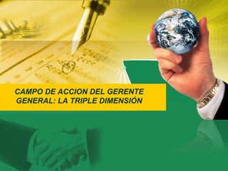 CAMPO DE ACCION DEL GERENTE GENERAL: LA TRIPLE DIMENSIÓN 