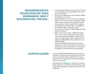 Docente: Luis Carlos Chaquea B. (Colombia)
Empresario Pyme desde 1986 en Colombia y Estados Unidos. Especialista en Gerencia de la Pyme y empresario en negocios
electrónicos desde 1998. Docente de Formación Continua de la Universidad Pontificia Bolivariana, Universidad de la Sabana,
Universidad Jorge Tadeo Lozano, Universidad del Norte en temas relativos al e-business. Conferencista y consultor de varias
empresas colombianas en este tema. Director General de Interlat Group.
Ha realizado los estudios de SEO en las principales y más grandes empresas que invierten en publicidad en Colombia y las 50
instituciones educativas mejor rankeadas en el país.
Realizador del estudio sobre Uso de Internet y Nuevas Tecnologías en la Pyme Colombiana. Creador del programa Unionlideres.com Ninguna MiPyme Sin WEB 2.0. Líder en capacitación e-business en Latinoamérica, fundador de la 1era. Comunidad
Latinoamericana en Social Media CMLatam.co, gestor de el Congreso y Premios Iberoamericanos de Social Media, fundador
de la plataforma de análisis online de las elecciones políticas colombianas eleccionesencolombia.co.

Módulo 2:
Estrategias en Marketing Digital
PRESENTACIÓN
En este módulo de 12 horas aprenderá las principales tendencias vigentes en el Marketing de la economía digital y conocerá de
manera detallada la forma de realizar un plan de marketing Digital efectivo.
El docente de este módulo es Josep Lluís De Gabriel exitoso empresario y escritor del libro “Internet y Marketing 2.0” con amplia experiencia en desarrollo de estrategias digitales para empresas europeas.

Temario:
•	
•	
•	
•	
•	
•	
•	
•	

Principales tendencias para el marketing pensado en digital.
Diseño y Creación de un Plan de Marketing Digital Efectivo.
Arquitectura de una campaña de marketing en Internet
Estrategias competitivas en el entorno digital.
Generación de valor y palancas de negocio desde el marketing digital.
Planificación de Estrategias de Captación
Generar y cualificar leads para construir Activos Digitales.
Estrategias de Fidelización y Vinculación a través de internet

 