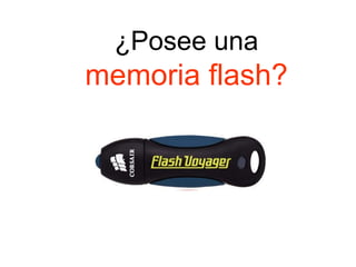¿Posee una  memoria flash? 