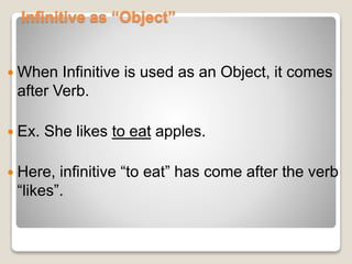 Diploma engg iv u-1.2 infinitive | PPT