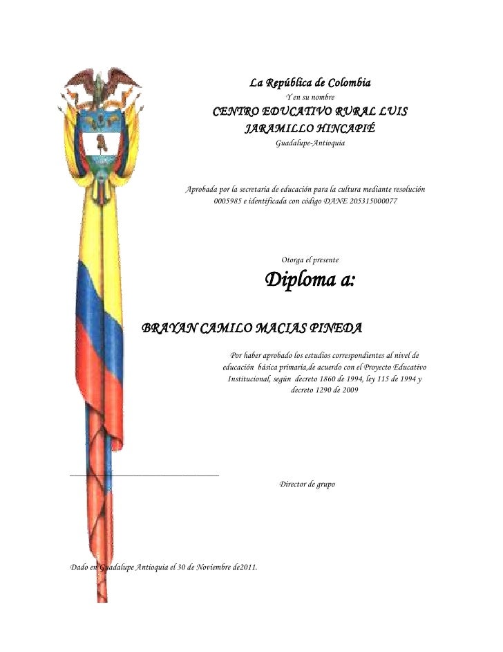 diploma grado quinto formatos de diplomas para modificar