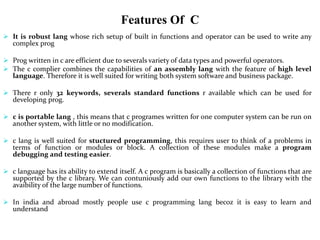 Diploma ii cfpc u-1 introduction to c language | PPT