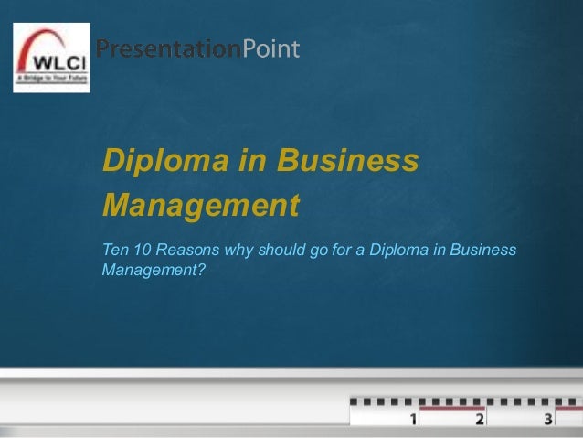Diploma in business management
