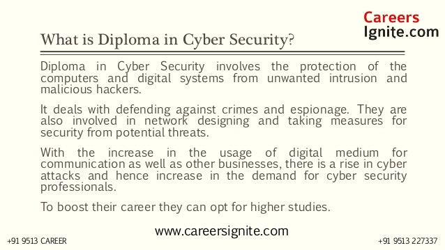 Diploma in Cyber Security Courses, Colleges, Eligibility