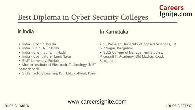 Diploma in Cyber Security Courses, Colleges, Eligibility