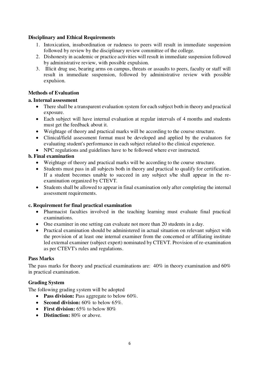 Diploma In Pharmacy Syllabus CTEVT