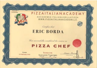 Pizza Chef Diploma - Diploma di Pizzaiolo