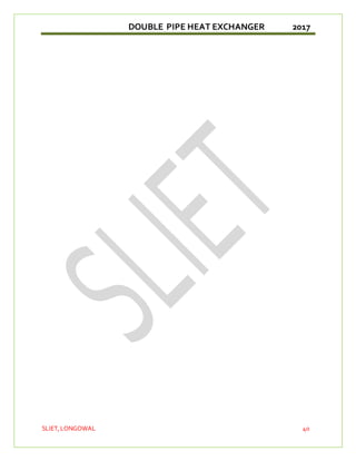DOUBLE PIPE HEAT EXCHANGER 2017
SLIET,LONGOWAL 40
 