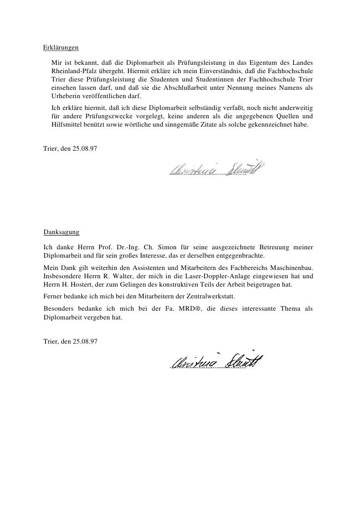 Danksagung dissertation vorlage