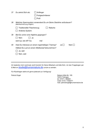 Diplomarbeit Slackline