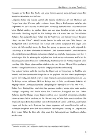 Diplomarbeit Slackline