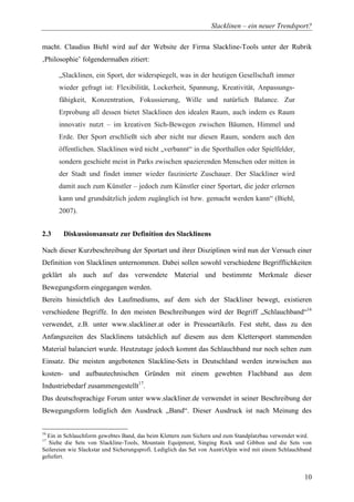 Diplomarbeit Slackline