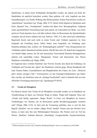 Diplomarbeit Slackline