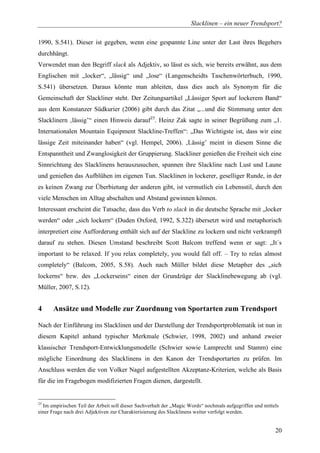 Diplomarbeit Slackline