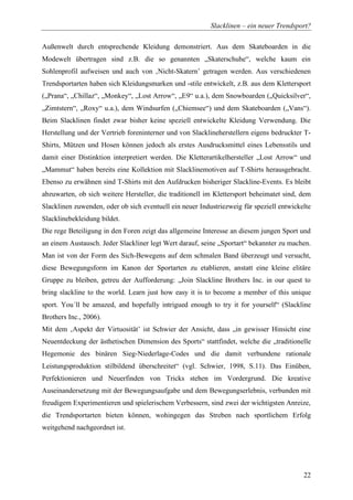 Diplomarbeit Slackline