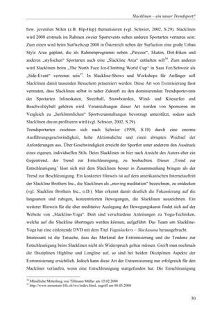 Diplomarbeit Slackline