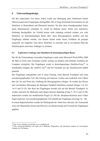 Diplomarbeit Slackline