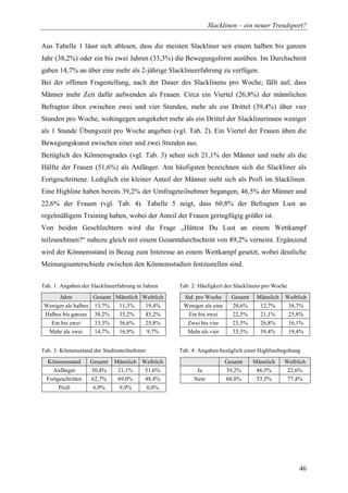 Diplomarbeit Slackline