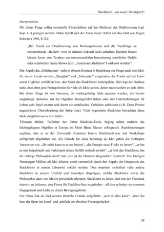 Diplomarbeit Slackline