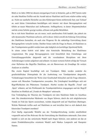 Diplomarbeit Slackline