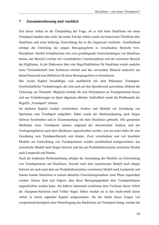 Diplomarbeit Slackline