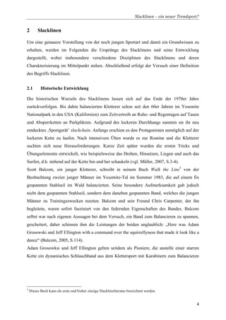 Diplomarbeit Slackline