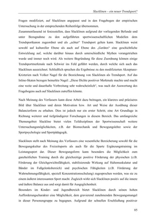 Diplomarbeit Slackline