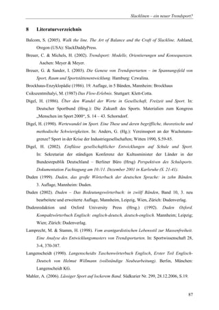 Diplomarbeit Slackline