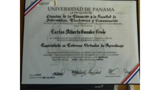 Diplomas Carlos Gonzalez Crende