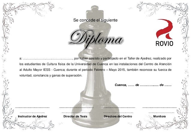 diplomas de ajedrez formato de diplomas para descargar
