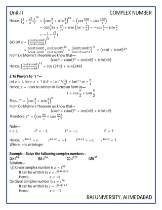 Decncse Complex Math Diploma_Semester-II_Advanced Mathematics_Complex number | PDF