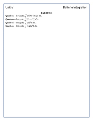 Diploma_Semester-II_Advanced Mathematics_Definite Integration | PDF