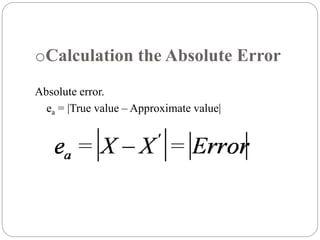Absolute Error Formula Physics