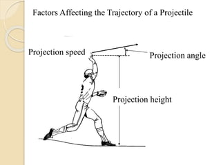 Projection speed
Projection height
Projection angle
Factors Affecting the Trajectory of a Projectile
 