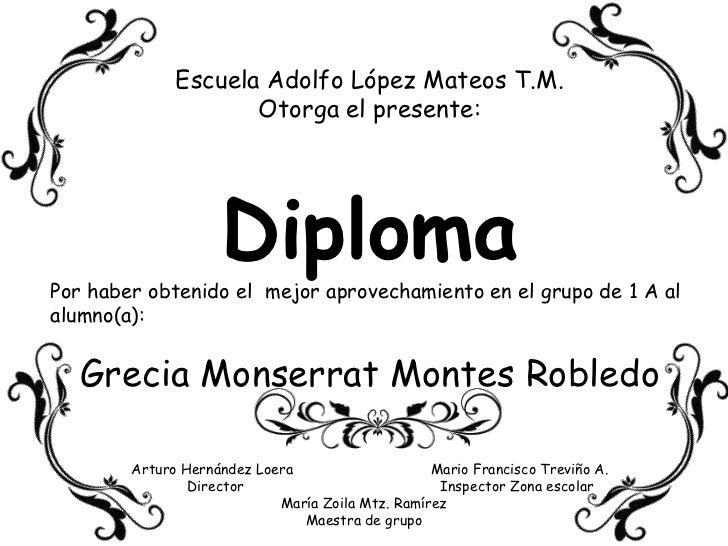 formatos de diplomas