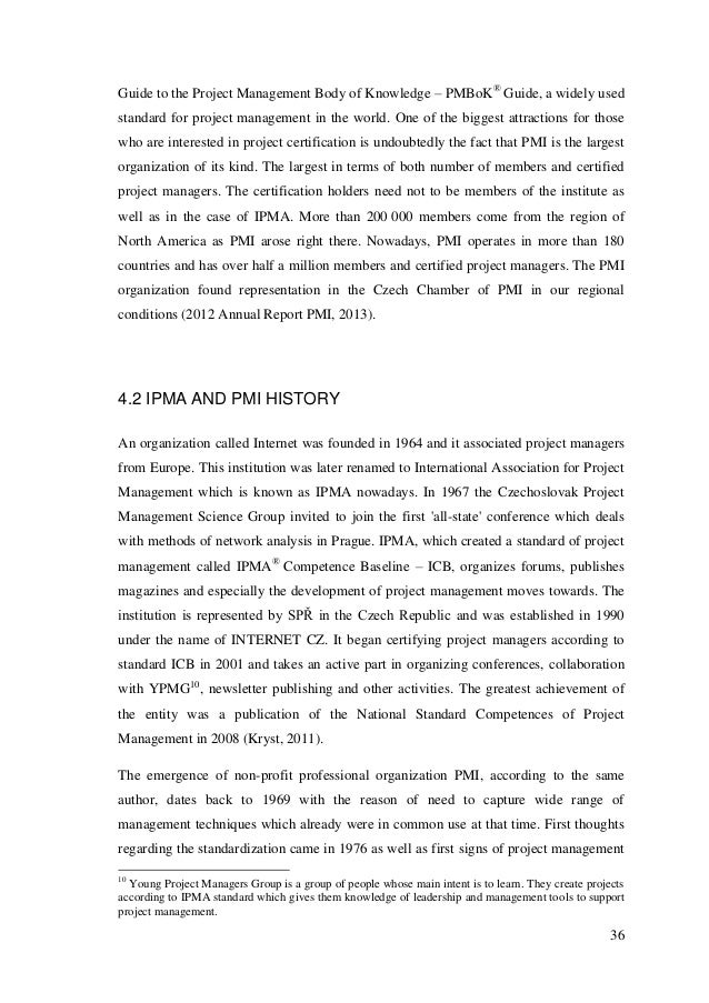 Analysis of IPMA and PMI Standards and Their Comparison