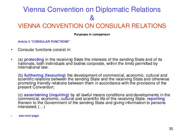 vienna convention on diplomatic relations. vienna convention on diplomatic relations.