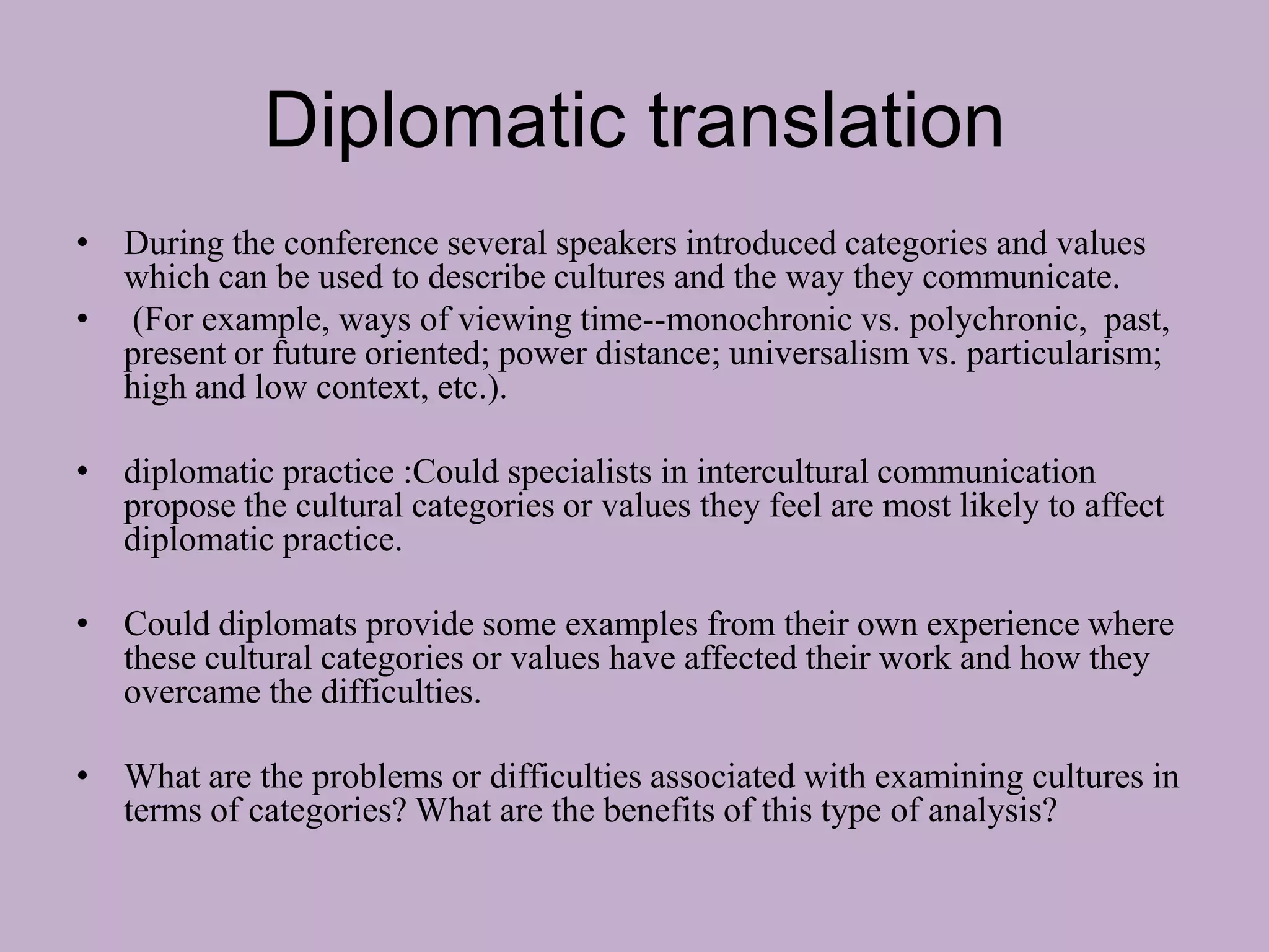 Diplomatic Presentation | PPTX
