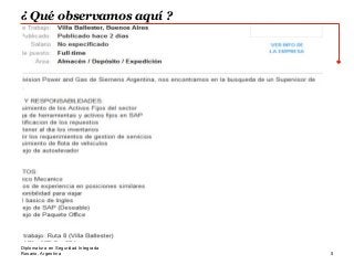 Rosario, Argentina
¿ Qué observamos aquí ?
5
Diplomatura en Seguridad Integrada
 