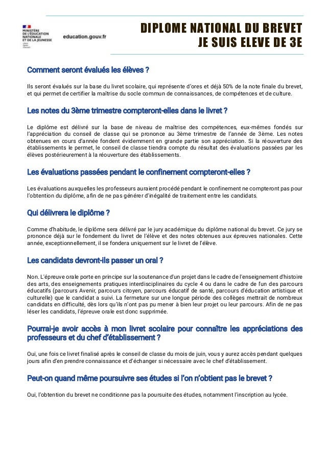 Diplome National Du Brevet