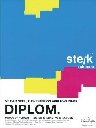 Diplomer Sterk Reklame 2011