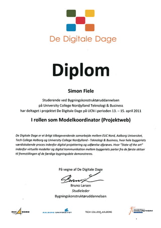 Diplom fra digitale dage 2011