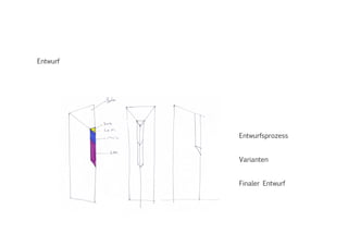 Entwurf
Entwurfsprozess
Varianten
Finaler Entwurf
 