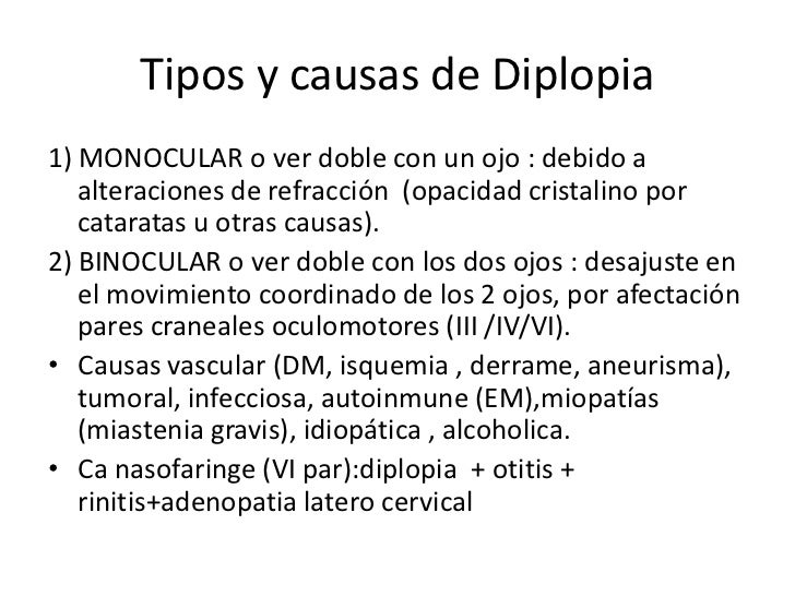 Caso clínico de Diplopia
